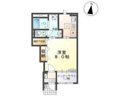 グラン・シフォン(1K/1階)の間取り写真