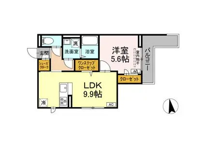 コンフォート横浜緑(1LDK/3階)の間取り写真