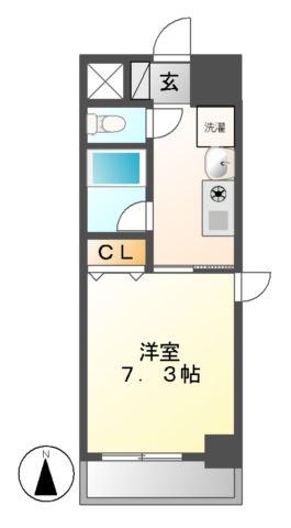 リヴェール白壁(1K/10階)の間取り写真
