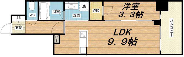 RJRプレシア南堀江(1LDK/5階)の間取り写真