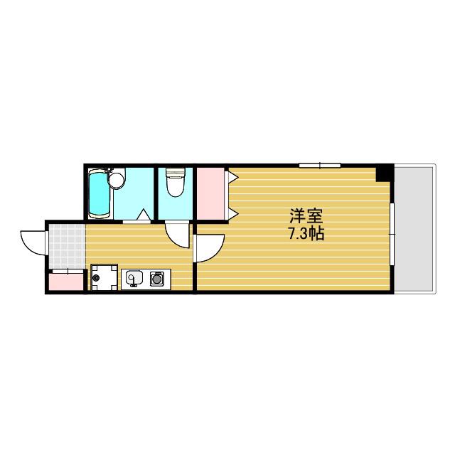 スマートコート菅原(1K/1階)の間取り写真