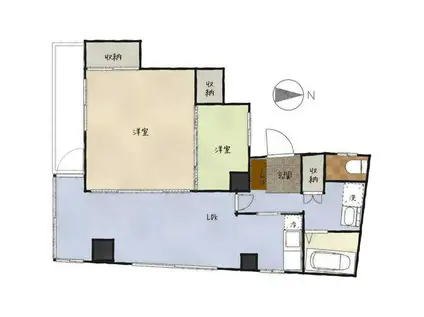 クレセントプラザ笹塚(2LDK/9階)の間取り写真