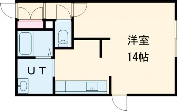 GRAND COURT A(1K/1階)の間取り写真