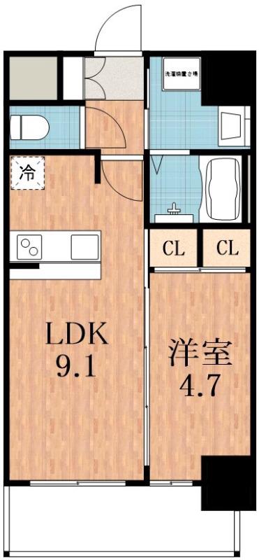 GM KOHAMA(1LDK/3階)の間取り写真