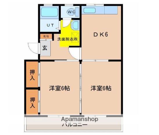 ANYONE(2DK/3階)の間取り写真