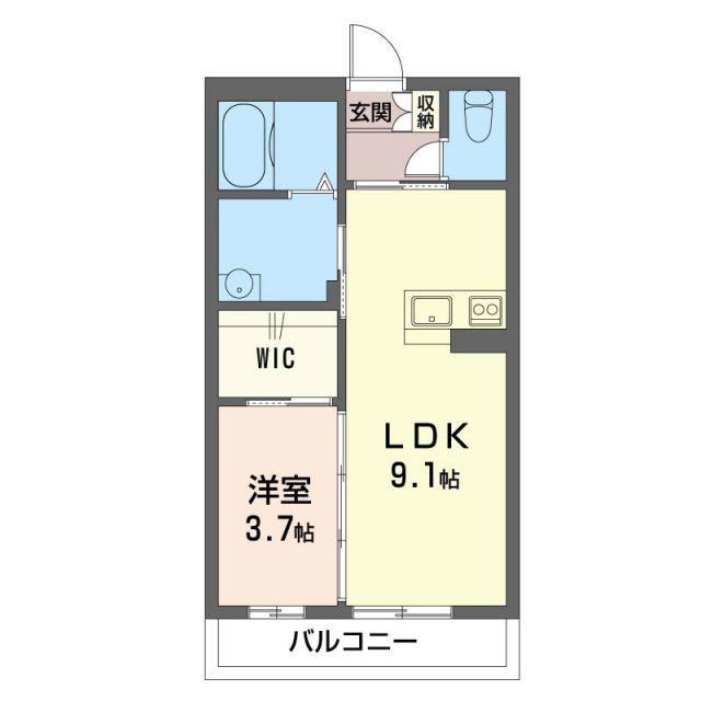 グランディールIII(1LDK/1階)の間取り写真