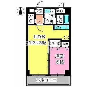 ベイシック大名(1LDK/5階)の間取り写真
