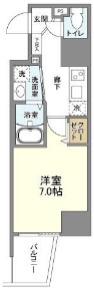 HORIZON UMEDA ノース(1K/6階)の間取り写真