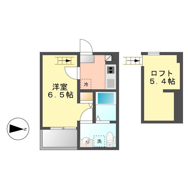 PARTENZA志賀本通(1SK/1階)の間取り写真