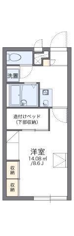 レオパレスパストラルA(1K/2階)の間取り写真