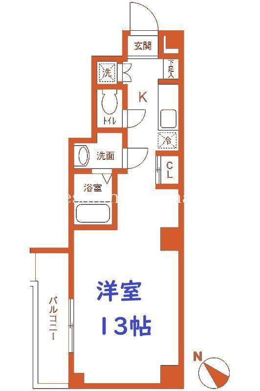 JMFレジデンス新横浜(ワンルーム/6階)の間取り写真