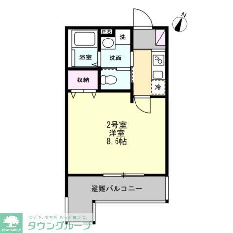 THE SUITE 横浜六浦(1K/1階)の間取り写真
