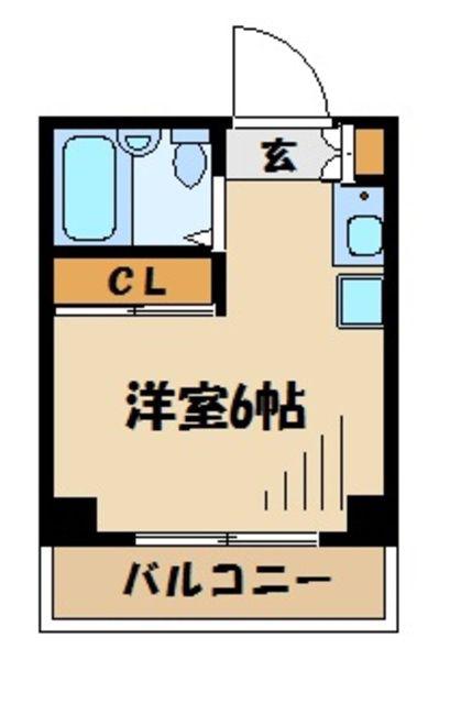 マンションタキク(ワンルーム/4階)の間取り写真