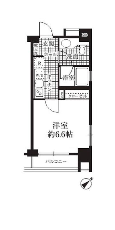 HF銀座レジデンス(1K/8階)の間取り写真