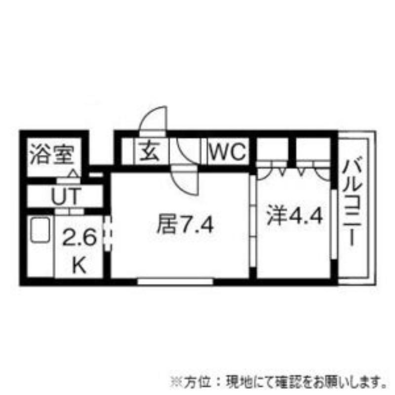 レジデンス学園前(1LDK/2階)の間取り写真
