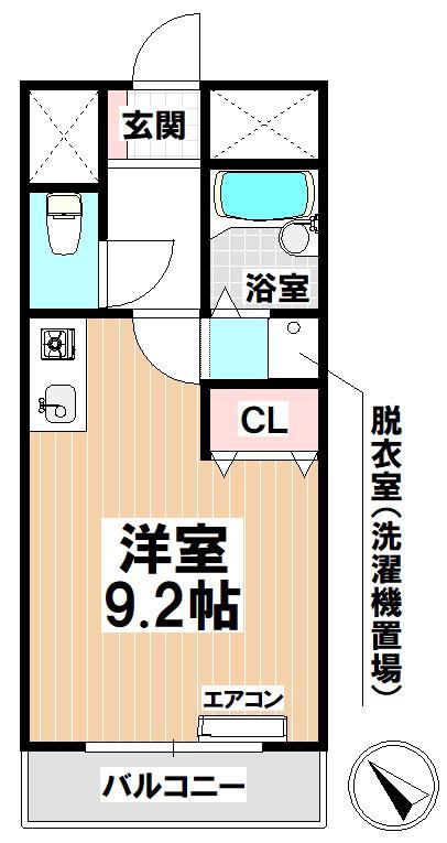 ラマーレ(ワンルーム/1階)の間取り写真