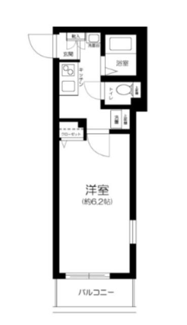 レーヴ中村橋(1K/1階)の間取り写真