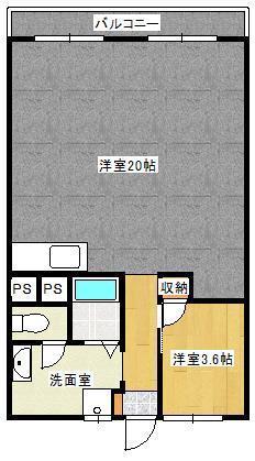 モダニスタ大正町(1LDK/5階)の間取り写真
