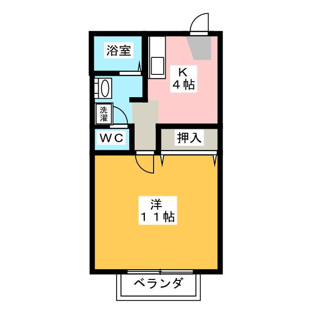 サンスーシ21(1K/1階)の間取り写真