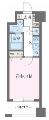 KDXレジデンス森下千歳(1K/9階)の間取り写真