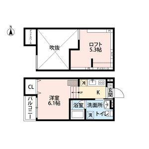 Y&Mアルタイル花園本町ワイアンドエムアルタ(ワンルーム/2階)の間取り写真