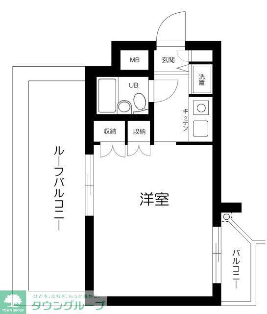 フリーダム町屋(1K/4階)の間取り写真