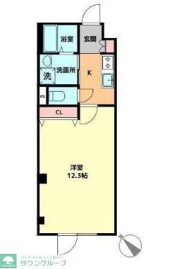 PREMIER古淵II(1K/2階)の間取り写真