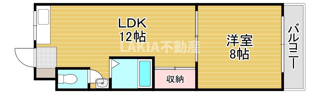 シャルマン桜宮(1LDK/2階)の間取り写真