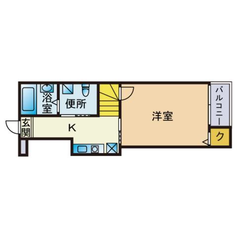エターナルTS(1K/2階)の間取り写真