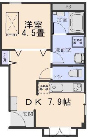 アイリス久我山(1DK/2階)の間取り写真