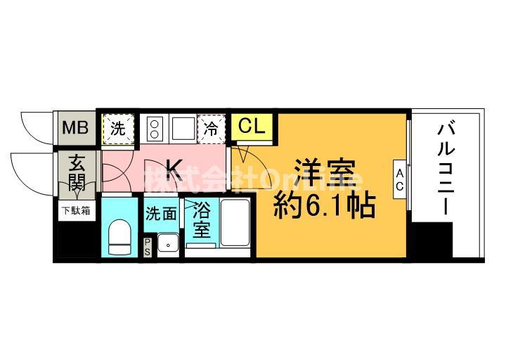 CREST TAPP 大阪イースト(1K/6階)の間取り写真