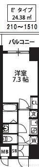 S-RESIDENCE新大阪駅前(1K/14階)の間取り写真