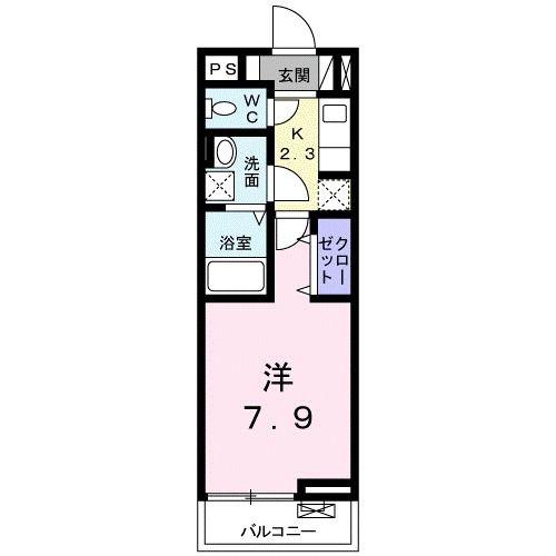 ブリアン ドミール(1K/2階)の間取り写真