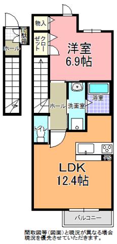 プロヌーブ310(1LDK/2階)の間取り写真