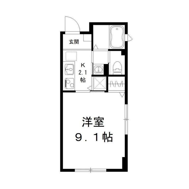 TAIKOUビル(1K/2階)の間取り写真