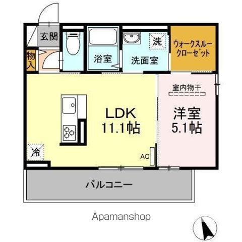 FELIZ(1LDK/2階)の間取り写真
