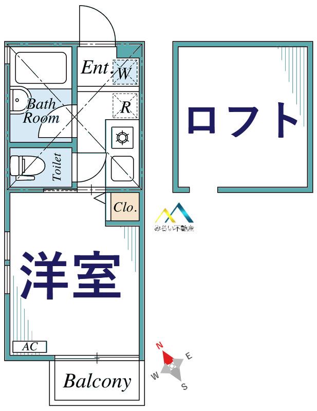 フェリーチェ鶴見イースト(1K/1階)の間取り写真