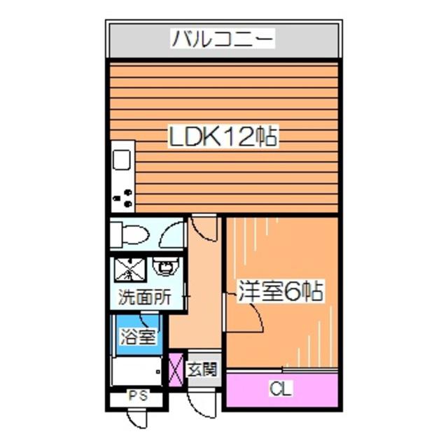ライフステージ大仙(1LDK/4階)の間取り写真