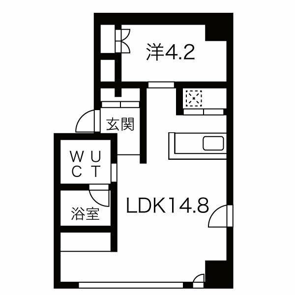 コレクション名駅III(1LDK/9階)の間取り写真