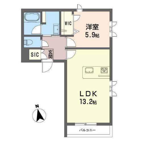 シャーメゾンKORENOKI(1LDK/2階)の間取り写真