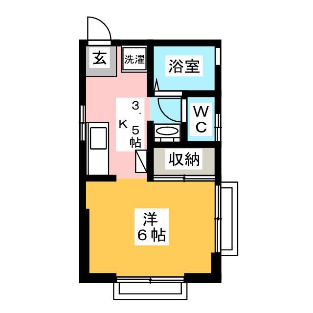 キャンファトリー134(ワンルーム/1階)の間取り写真