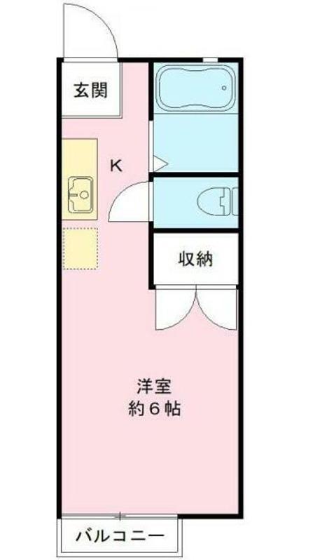 ロッシュ(ワンルーム/2階)の間取り写真