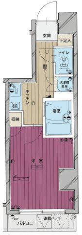 菱和パレス立教通(1K/5階)の間取り写真