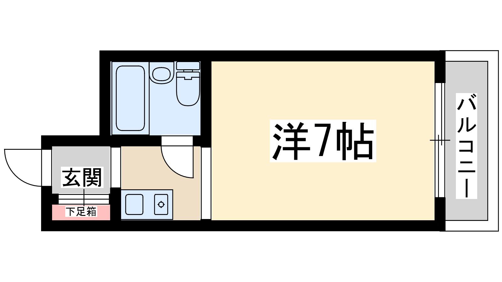 新大阪ハイグレートコーポ(ワンルーム/4階)の間取り写真