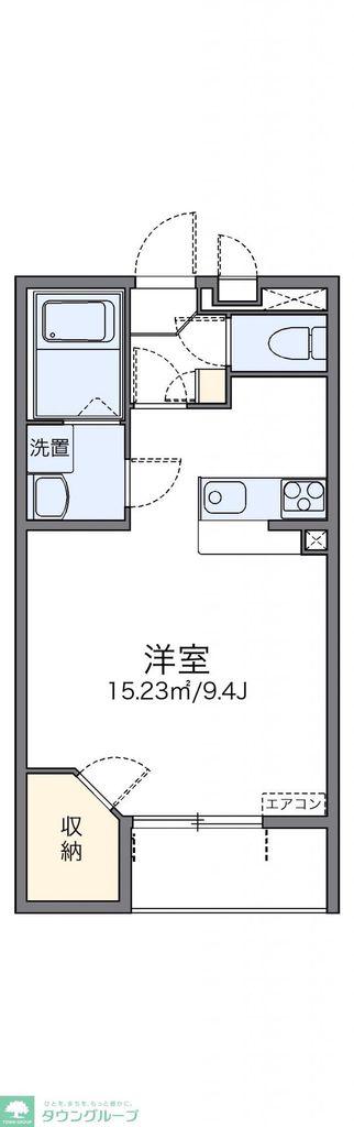 レオネクストタウンコートII(1K/1階)の間取り写真