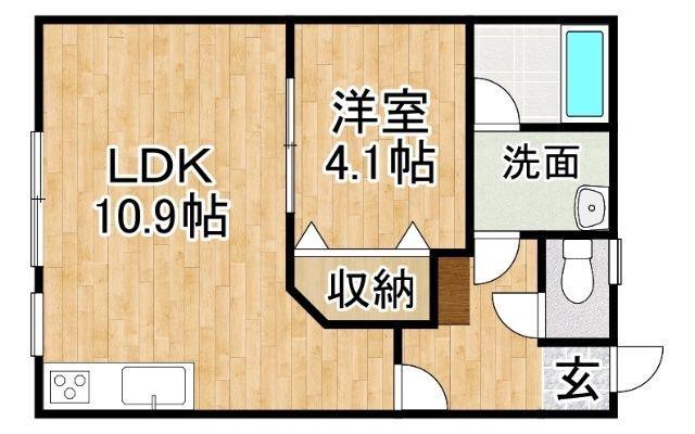 ハイムグランツ(1LDK/2階)の間取り写真