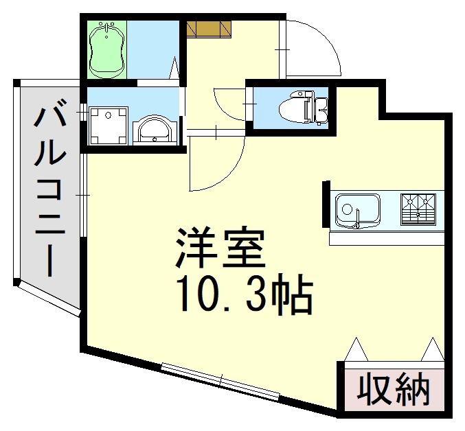 RUBY`S GARDEN MAKUHARI(ワンルーム/3階)の間取り写真