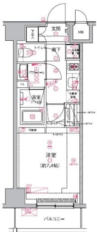 アルテシモ シェルト(1K/3階)の間取り写真