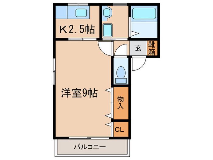 エミネンスハヤシ(1K/1階)の間取り写真
