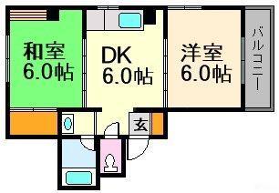 ESIビル(2DK/3階)の間取り写真